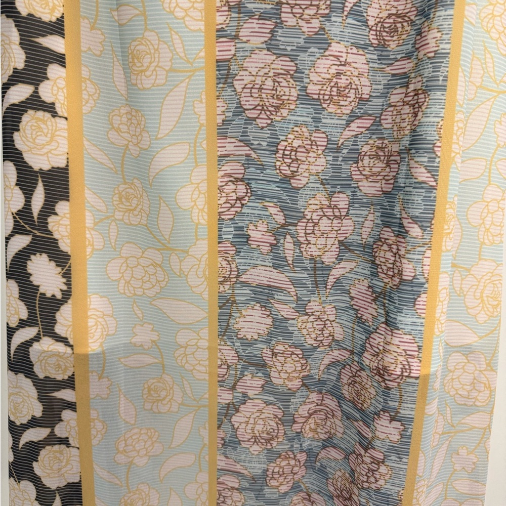 Tularosa Striped Floral Patchwork Maxi Dress in Light Blue, Yellow, Cream, Black - Picture 3 of 4